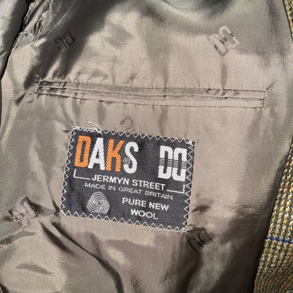 VINTAGE DAKS PURE NEW WOOL 3 BUTTON BLAZER JACKET SZ T42 - Picture 14 of 16